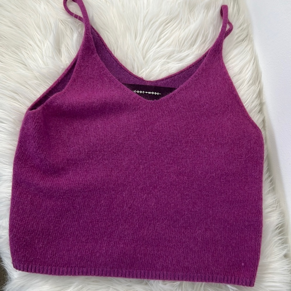 Code x Mode rabbit hair camisole